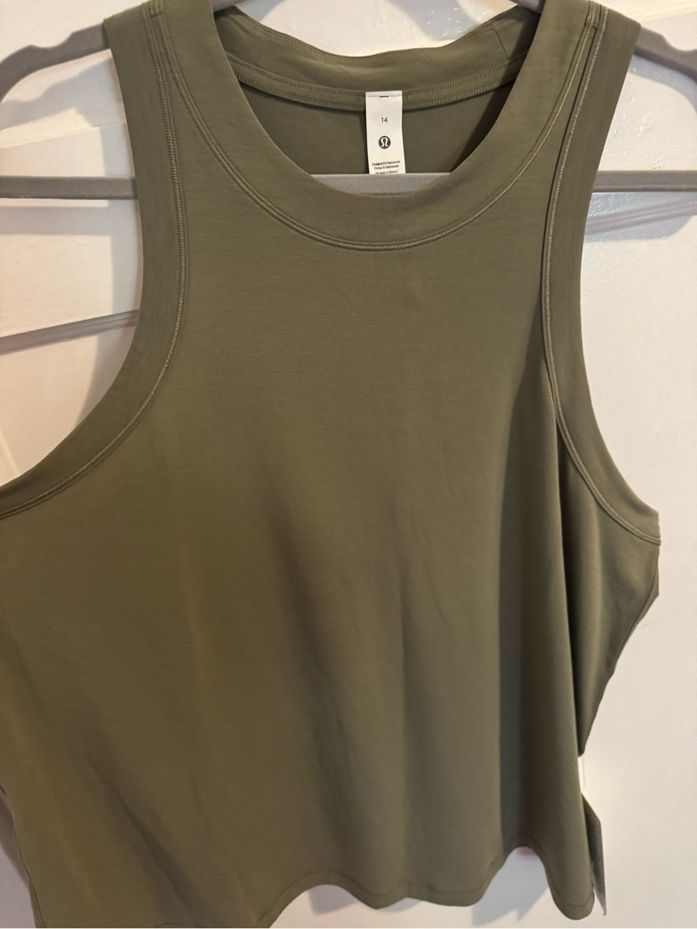 lululemon athletica Olive Green Sleeveless Tank Top